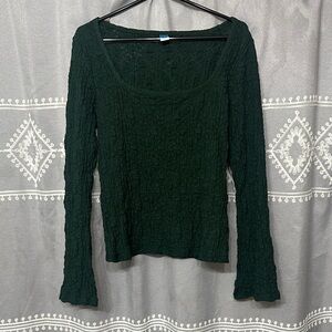 Old Navy Dark Green Long Sleeve Top